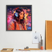 Load image into Gallery viewer, Diamond Painting - Full Square - Music Trend Girl (40*40CM)