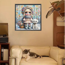 Load image into Gallery viewer, Diamond Painting - Full Square - Friendship Between Dog And Little Girl (30*30CM)