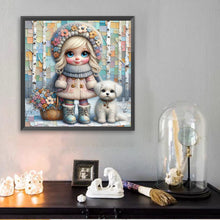Load image into Gallery viewer, Diamond Painting - Full Square - Friendship Between Dog And Little Girl (30*30CM)