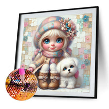 Load image into Gallery viewer, Diamond Painting - Full Square - Friendship Between Dog And Little Girl (30*30CM)