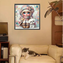 Load image into Gallery viewer, Diamond Painting - Full Square - Friendship Between Dog And Little Girl (30*30CM)