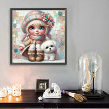 Load image into Gallery viewer, Diamond Painting - Full Square - Friendship Between Dog And Little Girl (30*30CM)