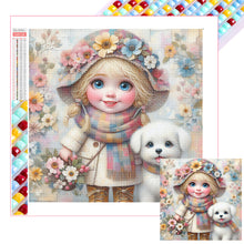 Load image into Gallery viewer, Diamond Painting - Full Square - Friendship Between Dog And Little Girl (30*30CM)