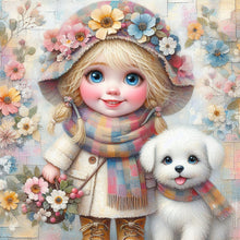 Load image into Gallery viewer, Diamond Painting - Full Square - Friendship Between Dog And Little Girl (30*30CM)