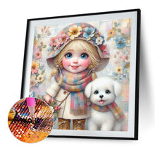 Load image into Gallery viewer, Diamond Painting - Full Square - Friendship Between Dog And Little Girl (30*30CM)