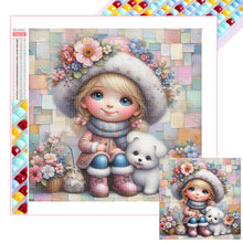 Load image into Gallery viewer, Diamond Painting - Full Square - Friendship Between Dog And Little Girl (30*30CM)