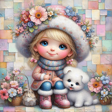 Load image into Gallery viewer, Diamond Painting - Full Square - Friendship Between Dog And Little Girl (30*30CM)