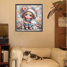 Load image into Gallery viewer, Diamond Painting - Full Square - Friendship Between Dog And Little Girl (30*30CM)