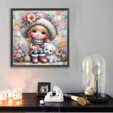 Load image into Gallery viewer, Diamond Painting - Full Square - Friendship Between Dog And Little Girl (30*30CM)