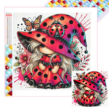 Load image into Gallery viewer, Diamond Painting - Full Square - Colorful Ladybug Girl (30*30CM)