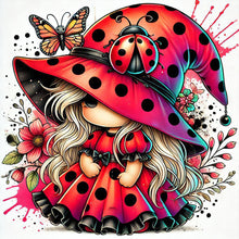 Load image into Gallery viewer, Diamond Painting - Full Square - Colorful Ladybug Girl (30*30CM)