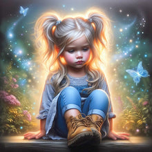 Load image into Gallery viewer, Diamond Painting - Full Square - Dream Butterfly Little Girl (40*40CM)