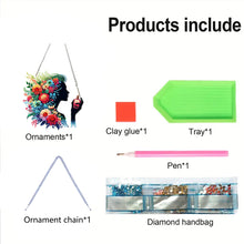 Load image into Gallery viewer, Acrylic Special Shape Flower Parrot DIY Diamond Art Pendant Kit for Wall Window