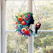 Load image into Gallery viewer, Acrylic Special Shape Flower Parrot DIY Diamond Art Pendant Kit for Wall Window