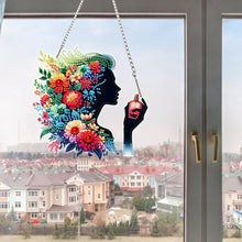 Load image into Gallery viewer, Acrylic Special Shape Flower Parrot DIY Diamond Art Pendant Kit for Wall Window