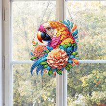 Load image into Gallery viewer, Acrylic Special Shape Flower Parrot DIY Diamond Art Pendant Kit for Wall Window
