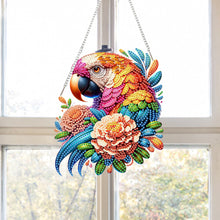 Load image into Gallery viewer, Acrylic Special Shape Flower Parrot DIY Diamond Art Pendant Kit for Wall Window