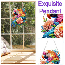 Load image into Gallery viewer, Acrylic Special Shape Flower Parrot DIY Diamond Art Pendant Kit for Wall Window