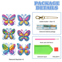 Load image into Gallery viewer, 6Pcs Double Sided Special Shape Animals Diamond Art Keyring for Beginners Adults