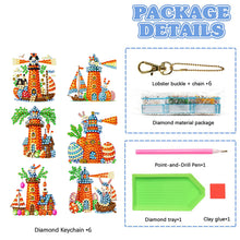 Load image into Gallery viewer, 6Pcs Double Sided Special Shape Animals Diamond Art Keyring for Beginners Adults