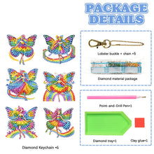 Load image into Gallery viewer, 6Pcs Double Sided Special Shape Animals Diamond Art Keyring for Beginners Adults