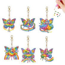 Load image into Gallery viewer, 6Pcs Double Sided Special Shape Animals Diamond Art Keyring for Beginners Adults