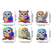 Load image into Gallery viewer, 6Pcs Double Sided Special Shape Animals Diamond Art Keyring for Beginners Adults
