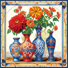 Load image into Gallery viewer, Diamond Painting - Partial Special Shaped - Colorful Vase (30*30CM)