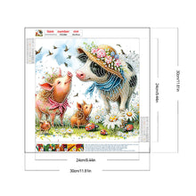 Load image into Gallery viewer, Diamond Painting - Partial Special Shaped - Garden Cow (30*30CM)
