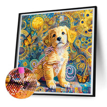 Load image into Gallery viewer, Diamond Painting - Partial Special Shaped - Butterfly Puppy (30*30CM)
