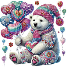 Load image into Gallery viewer, Diamond Painting - Partial Special Shaped - Polar Bear With Mandala Pattern (30*30CM)