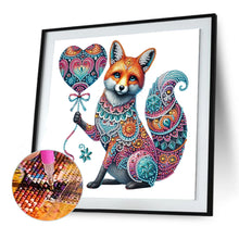 Load image into Gallery viewer, Diamond Painting - Partial Special Shaped - Fox With Mandala Pattern (30*30CM)
