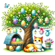 Load image into Gallery viewer, Diamond Painting - Full Round - Cat Under The Tree (40*40CM)