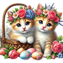Load image into Gallery viewer, Diamond Painting - Full Round - Two Cats (40*40CM)
