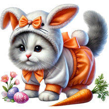 Load image into Gallery viewer, Diamond Painting - Full Round - Cat And Carrot (40*40CM)