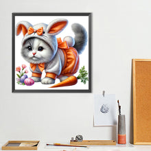 Load image into Gallery viewer, Diamond Painting - Full Round - Cat And Carrot (40*40CM)
