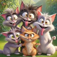 Load image into Gallery viewer, Diamond Painting - Full Round - Funny Cat (40*40CM)