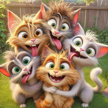 Load image into Gallery viewer, Diamond Painting - Full Round - Funny Cat (40*40CM)