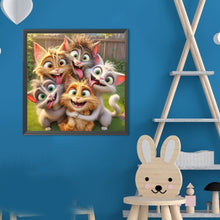 Load image into Gallery viewer, Diamond Painting - Full Round - Funny Cat (40*40CM)