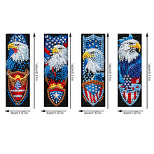 Load image into Gallery viewer, 4Pcs Special Shape American Eagle Diamond Painting Bookmark for Adults Beginners