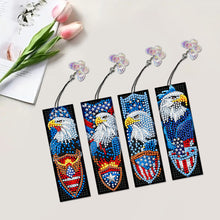 Load image into Gallery viewer, 4Pcs Special Shape American Eagle Diamond Painting Bookmark for Adults Beginners