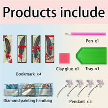 Load image into Gallery viewer, 4Pcs Special Shape American Eagle Diamond Painting Bookmark for Adults Beginners