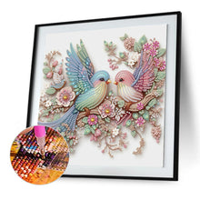 Load image into Gallery viewer, Diamond Painting - Partial Special Shaped - Pink Blue Bird (30*30CM)