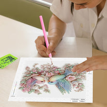 Load image into Gallery viewer, Diamond Painting - Partial Special Shaped - Pink Blue Bird (30*30CM)