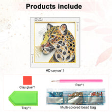 Load image into Gallery viewer, Diamond Painting - Partial Special Shaped - Paper Quilling Leopards (30*30CM)