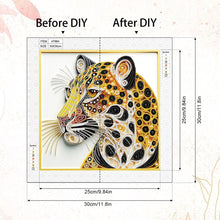 Load image into Gallery viewer, Diamond Painting - Partial Special Shaped - Paper Quilling Leopards (30*30CM)