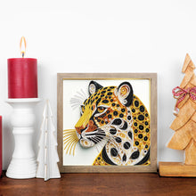 Load image into Gallery viewer, Diamond Painting - Partial Special Shaped - Paper Quilling Leopards (30*30CM)