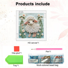 Load image into Gallery viewer, Diamond Painting - Partial Special Shaped - Paper Quilling Sheep (30*30CM)