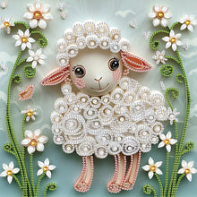 Load image into Gallery viewer, Diamond Painting - Partial Special Shaped - Paper Quilling Sheep (30*30CM)