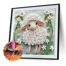 Load image into Gallery viewer, Diamond Painting - Partial Special Shaped - Paper Quilling Sheep (30*30CM)